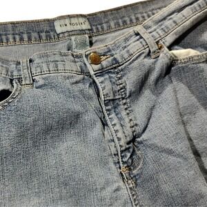 Kim Rogers Denim Capris Embroidered Back Pockets Five Pocket‎ Jeans Womens 16